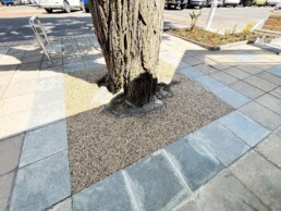 Resin aggregate tree surround